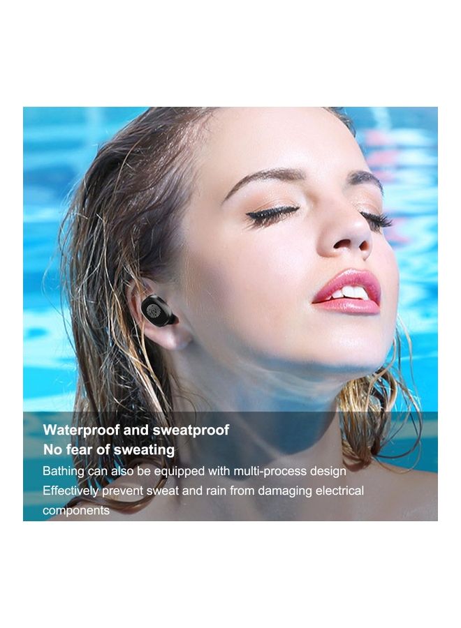 NIBEMINENT Bluetooth 5.0 TWS Headphones True Wireless Earphones Noise Cancelling Touch Control IPX7 Waterproof Invisible Earbuds Sports Headset with LED Digital Display Charging Case Black - Image 2