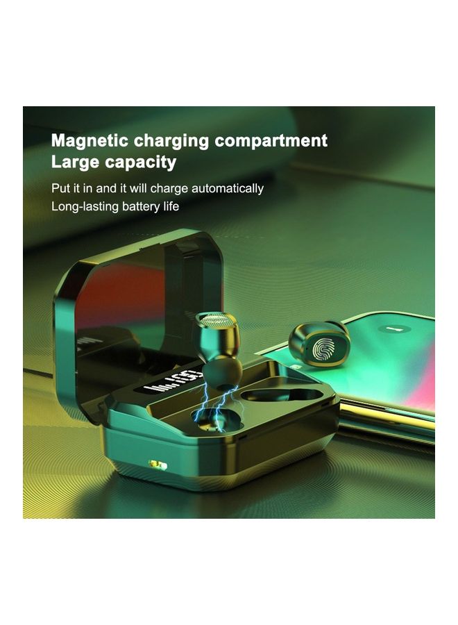 NIBEMINENT Bluetooth 5.0 TWS Headphones True Wireless Earphones Noise Cancelling Touch Control IPX7 Waterproof Invisible Earbuds Sports Headset with LED Digital Display Charging Case Black - Image 3