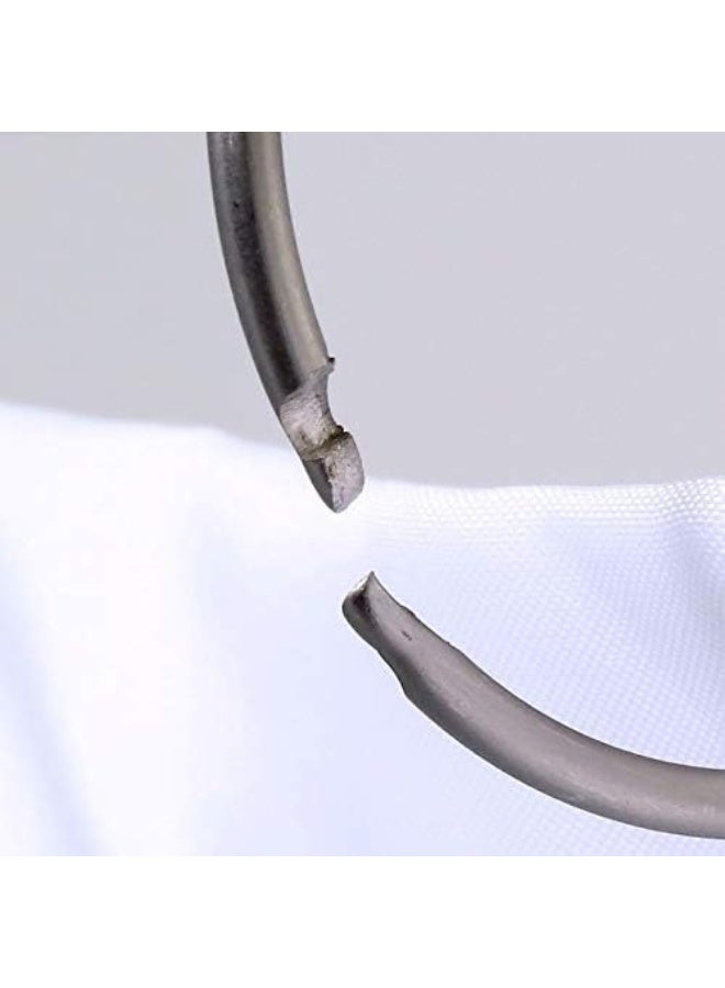 SlipX Solutions Brushed Nickel Simple Slide Shower Curtain Rings Provide Effortless Gliding on Standard Shower Rods Rust Resistant Snap Closure Set of 12 - Image 2