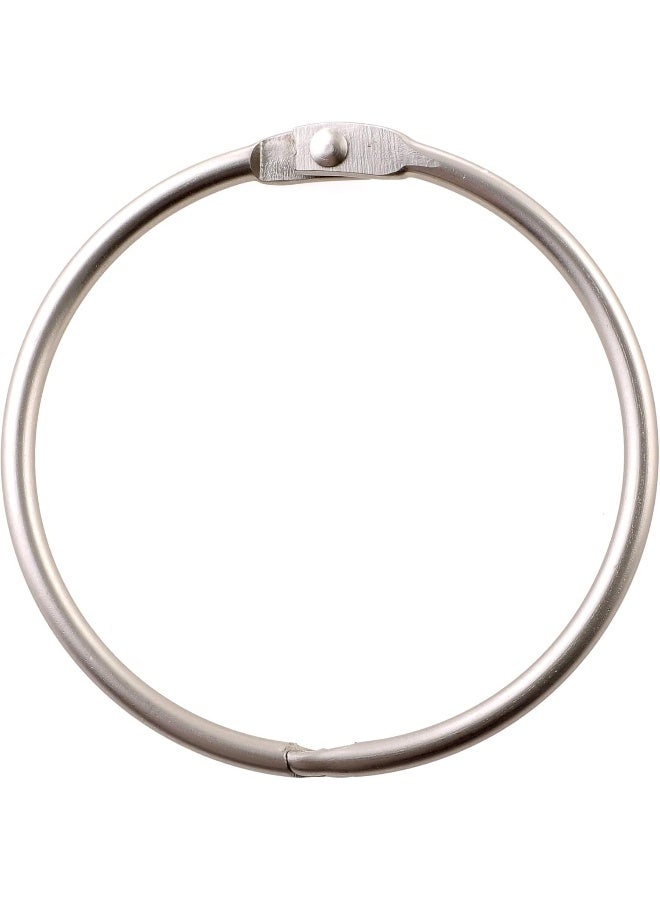 SlipX Solutions Brushed Nickel Simple Slide Shower Curtain Rings Provide Effortless Gliding on Standard Shower Rods Rust Resistant Snap Closure Set of 12 - Image 4