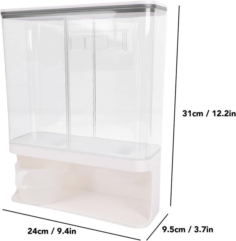 Laundry Detergent Dispenser, Transparent Dry Food Storage with Cup Pantry Organizers and Storage for Rice, Beans, Laundry Powder, Remover Powder, Laundry Beads Container - Image 2