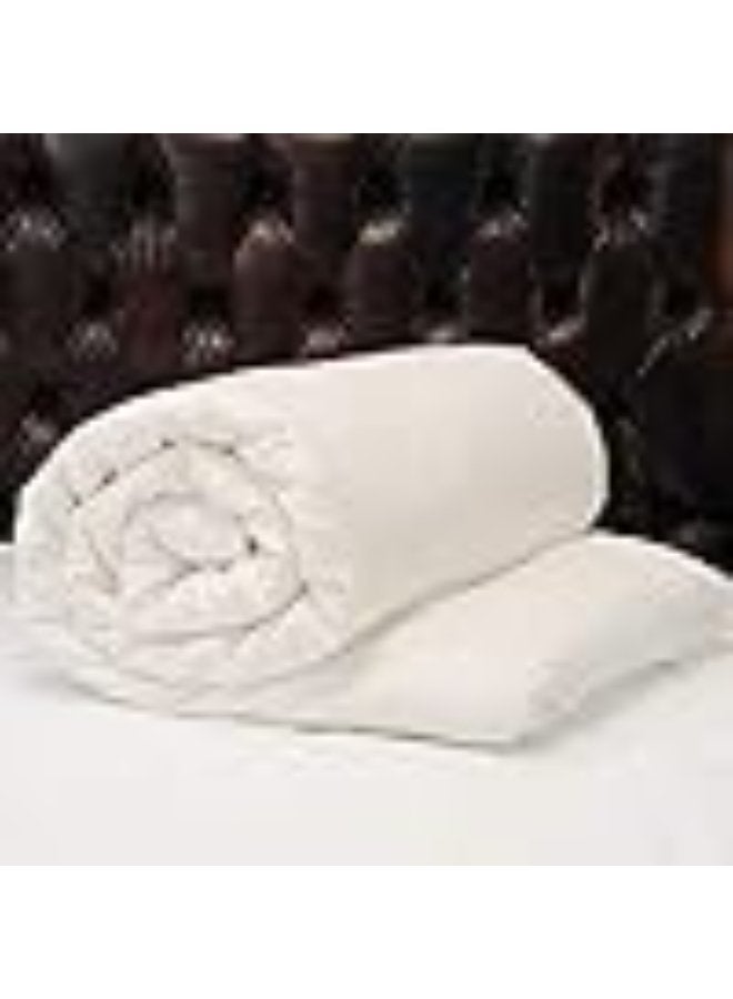 eco vite  White Striped Microfibre Quilt, Double, 200 X 200 cm, 300tc - Image 1