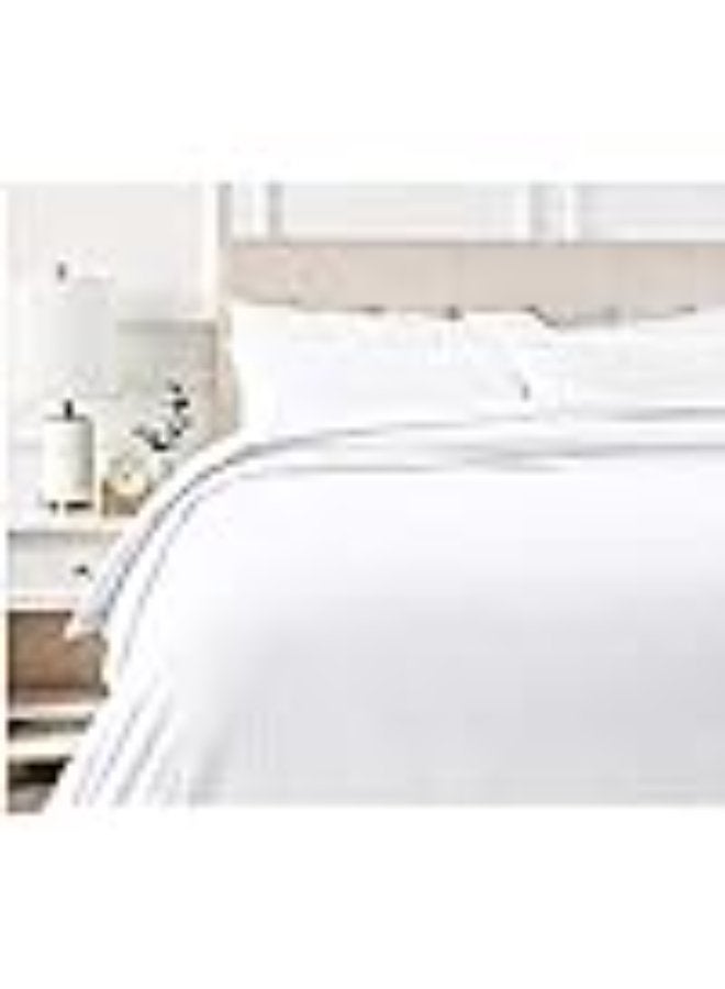 eco vite  White Striped Microfibre Quilt, Double, 200 X 200 cm, 300tc - Image 2