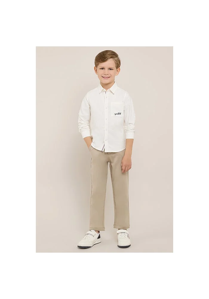 R&b Solid Straight Fit Pants with Button Closure