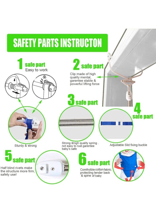 HI SUYI Baby Door Jumpers and Bouncers Exerciser Set with Door Clamp Adjustable Strap for Toddler Infant 6-24 Months - Image 3