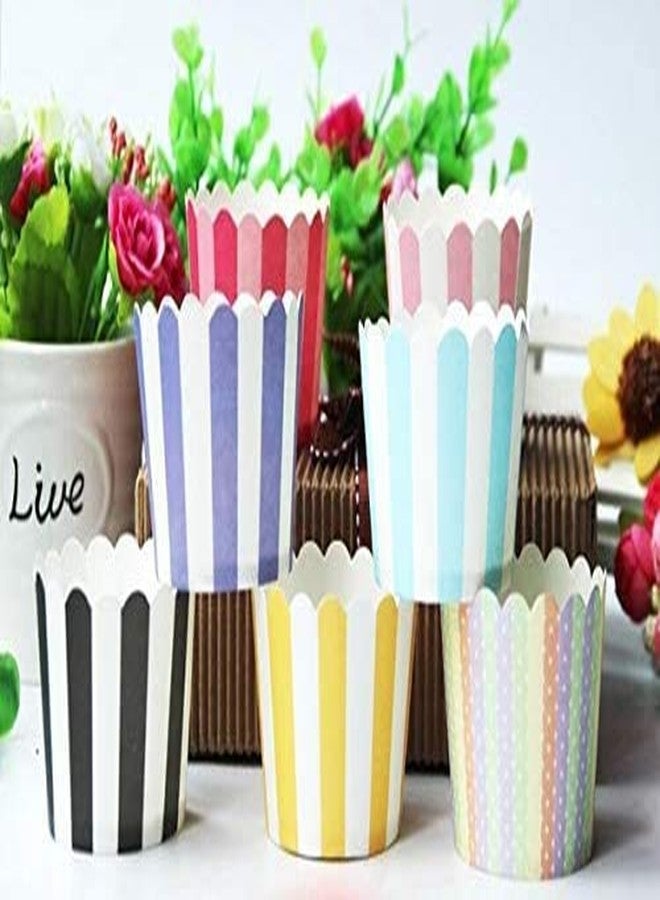 E Shopping ® Paper Cupcake Liners, Muffin Cups for Kitchen Baking, Wedding Party (Random Colors and Designs) - Set of 50 Cups - Image 2