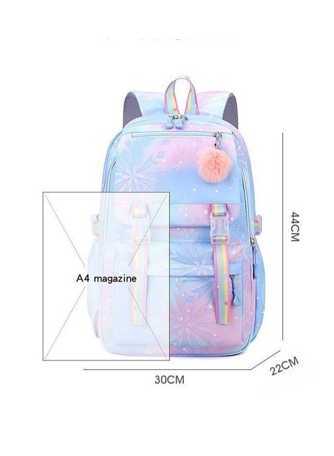 Stitch Student Backpack Large Capacity Backpack for Primary and Secondary School Students Cartoon Print Backpack 30*44*22CM - Image 2