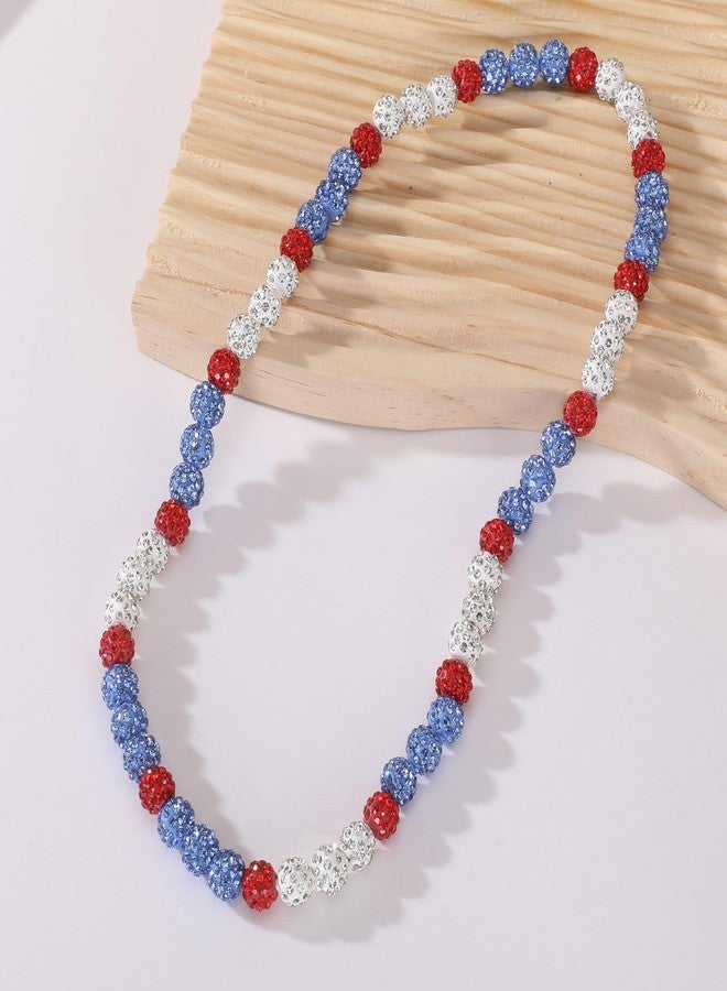 EXPHAIN Philadelphia Phils Baseball Necklace - Unisex Adult Rhinestone Discoball Necklace for Baseball Fans - 21 Inches Long - Zinc Metal - Fashion Jewelry - Image 2