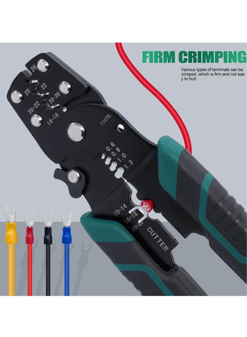 Wire Crimper Tool with Stripper Cutter, 22-10 AWG Multifunctional Crimping Pliers Terminal Pliers for Insulated Electrical Connectors  - Image 2
