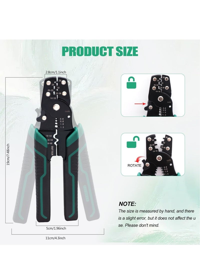 Wire Crimper Tool with Stripper Cutter, 22-10 AWG Multifunctional Crimping Pliers Terminal Pliers for Insulated Electrical Connectors  - Image 5