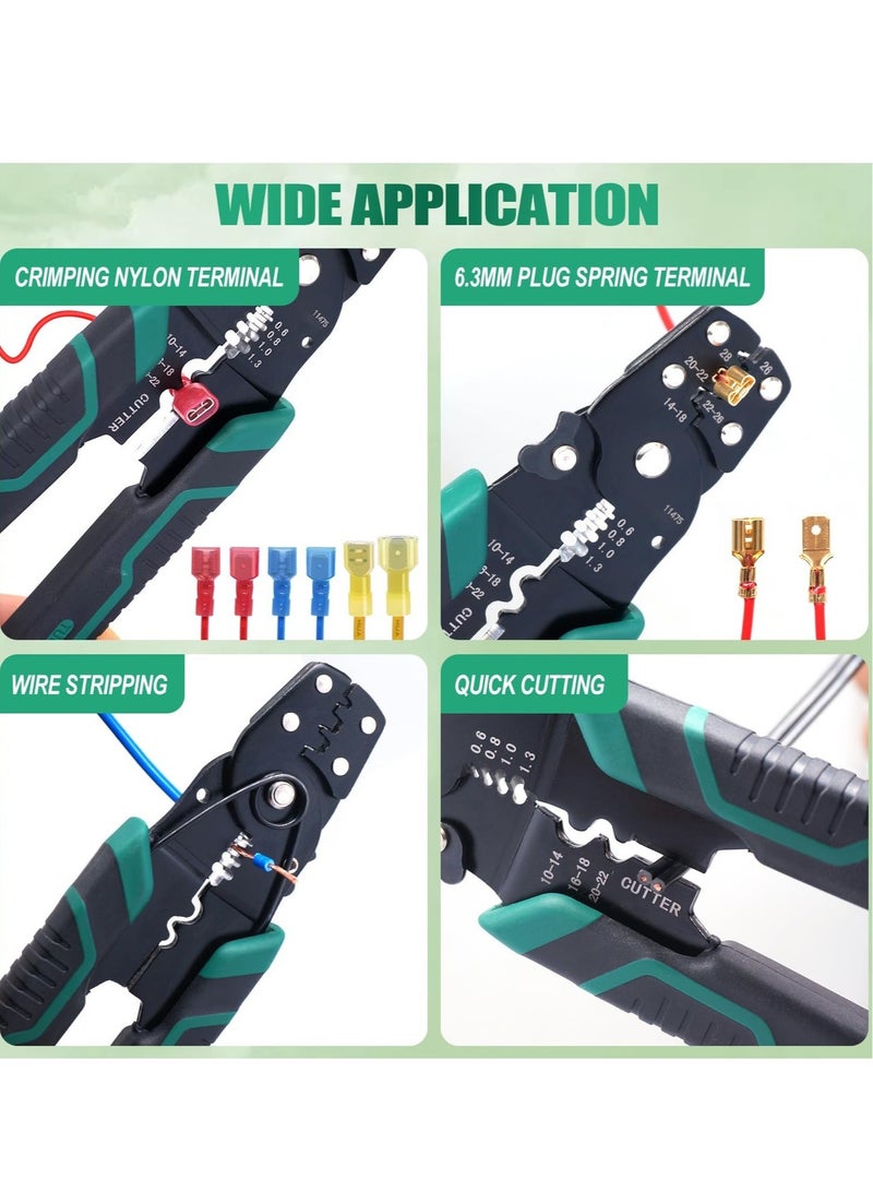 Wire Crimper Tool with Stripper Cutter, 22-10 AWG Multifunctional Crimping Pliers Terminal Pliers for Insulated Electrical Connectors  - Image 4