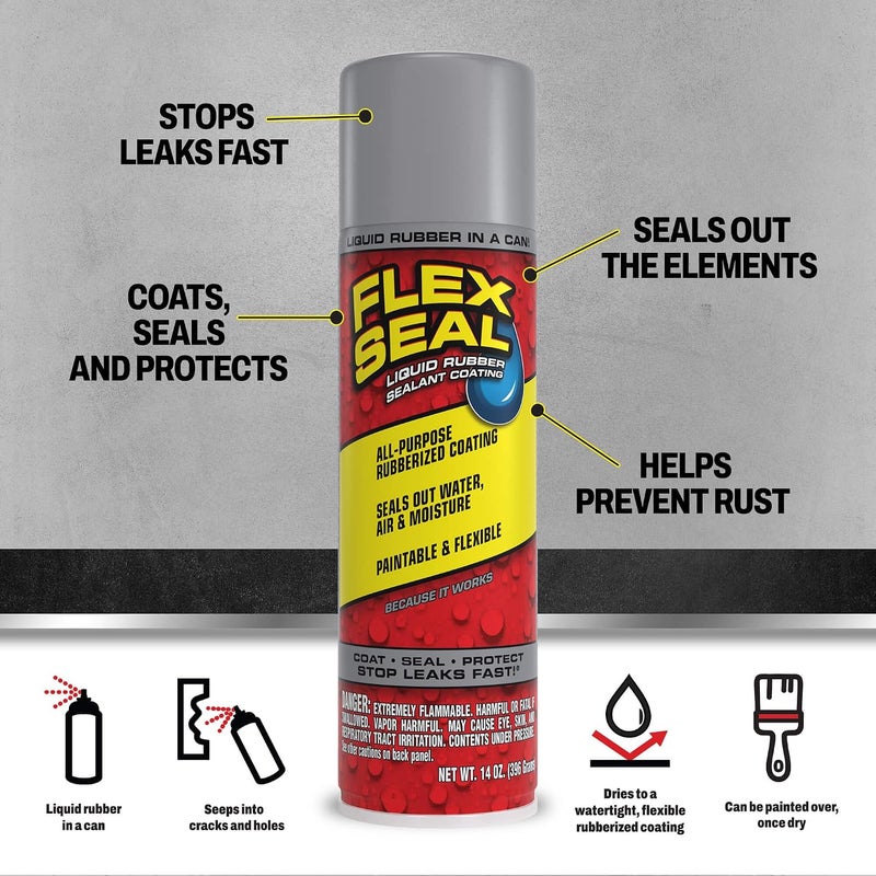 Flex Seal Liquid Rubber Sealant Coating - 14 oz, 2-Pack - Image 2