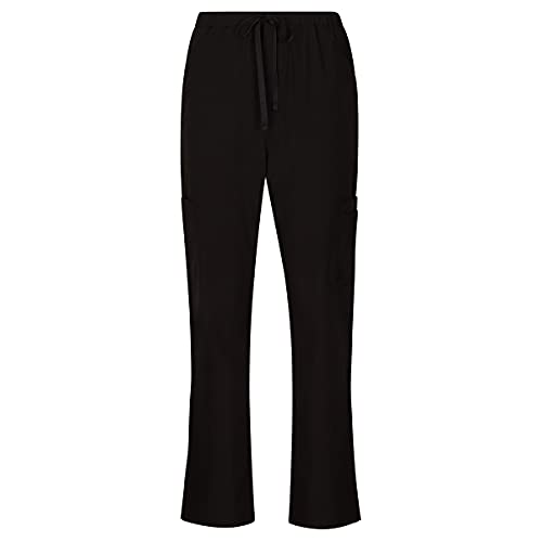 Natural Uniforms Women's Cool Stretch V-Neck Top and Cargo Pant Set (Black, Medium) - Image 4