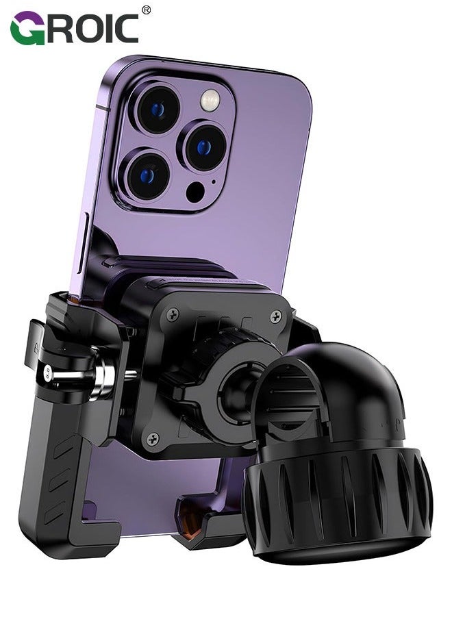 GROIC Motorcycle Phone Holder, Bicycle Mount 360°Rotate, Bike Holder Handlebar Suitable for iPhone & Android Smartphones from 4.5-7.0 Inches  - Image 2