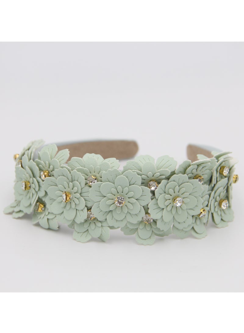 دىدانيالا عصابة رأس كاموميل للنساء والفتيات بلون زيتوني فاتح - Image 4