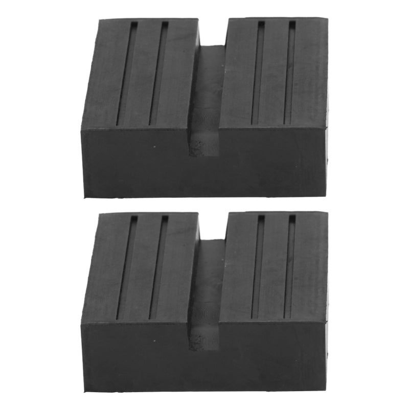 Slotted Jack Pad 2 Pcs 75x75x25mm Durable Rubber - Universal Car Frame Protection for Vehicle Maintenance - Image 4