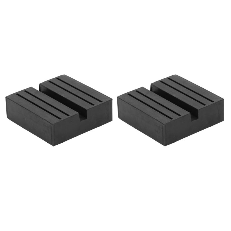 Slotted Jack Pad 2 Pcs 75x75x25mm Durable Rubber - Universal Car Frame Protection for Vehicle Maintenance - Image 3