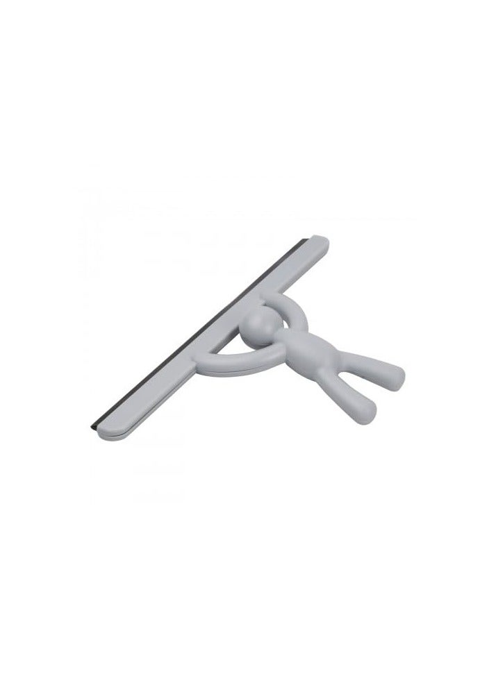 SOLARAE Shower Squeegee with Man Handle, Window Glass Scraper, Rubber Window Cleaner Scrubber, Shower Screen Wiper, Multi-Purpose Squeegee for Mirror, Car, Window and Glass Bathroom, Kitchen (Grey) - Image 1