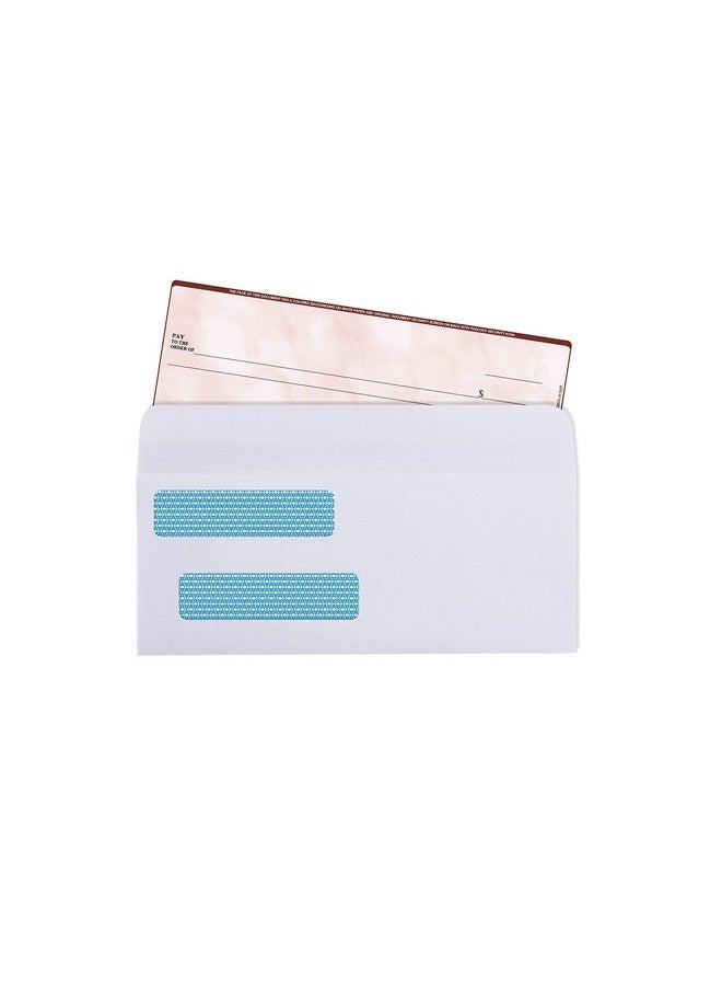 Aimoh - 5008 Double Window Self Seal Security Envelopes For Business Checks Quickbooks & Quicken Checks Size 3 5/8 X 8 11/16 Inches Checks Fit Perfectly Not For Invoices 500 Count (30180) - Image 1