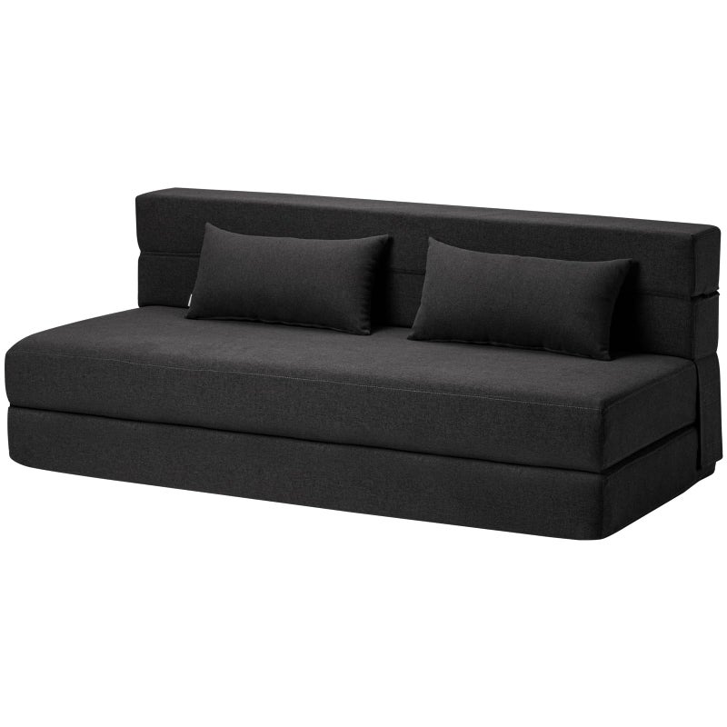 SUYOLS سرير أريكة قابل للطي SUYOLS مع وسائد كرسي قابل للتحويل أريكة أرضية مرتبة نوم قابلة للطي مصنوعة من رغوة الذاكرة للنوم لغرفة المعيشة، غرفة النوم، غرفة الضيوف، المكتب المنزلي، الشقة، العلية، ملكة رمادي داكن