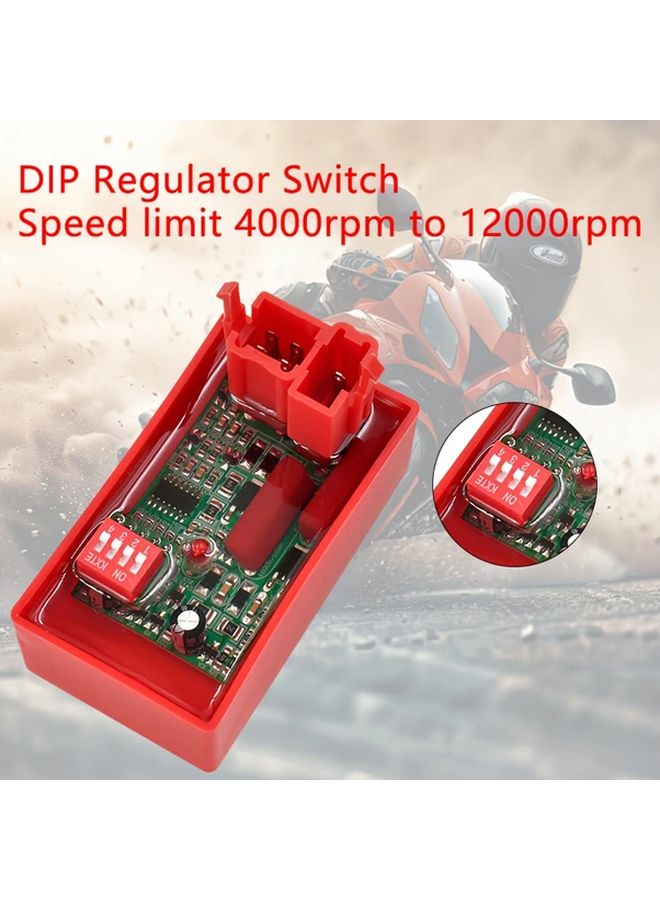 Programmable AC Racing CDI Ignition Box 6 Pin DIP Switch Red Model For CG125 CG150 150CC - Image 1