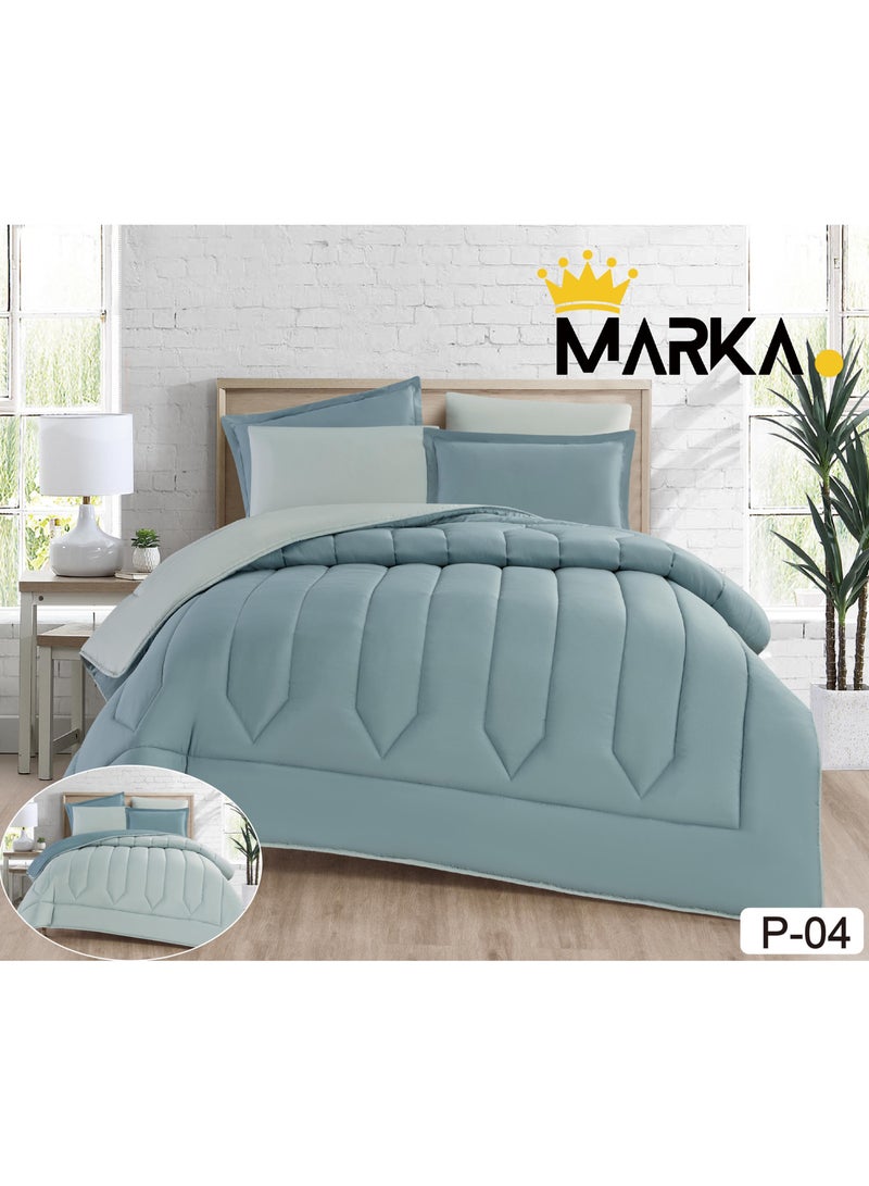 ماركه  طقم لحاف مفرش سرير نفرين فندقي ذو طابع وجهين ليضيف الجمال الى ديكور غرفتك - Image 1