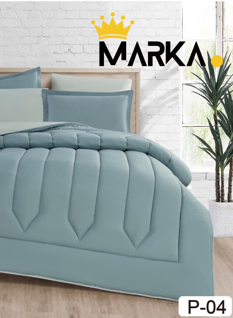 ماركه  طقم لحاف مفرش سرير نفرين فندقي ذو طابع وجهين ليضيف الجمال الى ديكور غرفتك - Image 2