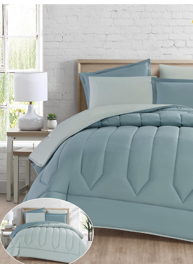 ماركه  طقم لحاف مفرش سرير نفرين فندقي ذو طابع وجهين ليضيف الجمال الى ديكور غرفتك - Image 3