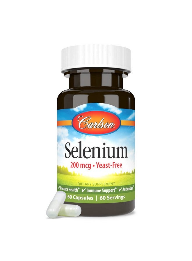 Carlson - Selenium, 200 mcg Yeast-Free, Prostate Health & Immune Support, Antioxidant, 60 Capsules - Image 5