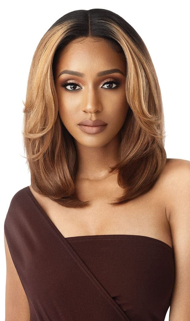 Outre Neesha Soft & Natural Synthetic Swiss Lace Front Wig NEESHA 201 (DRFFHNBRN)