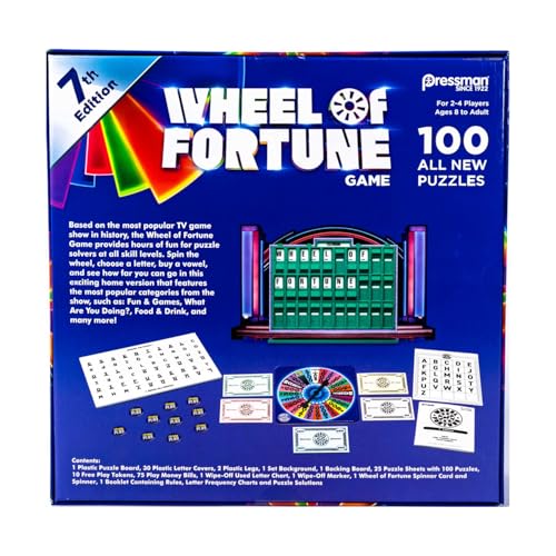 Pressman Wheel of Fortune Game 7th Edition Spin The Wheel Solve A Puzzle And Win by Pressman - Image 5