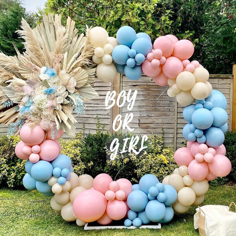 DIY Gender Reveal Party Decorations138pcs Pink and Blue Balloon Garland Kits for Gender Reveal Balloons Backdrop Wall Birthday Party Supplies Bridal Shower Decor Boy Girl Baby Shower Decorations