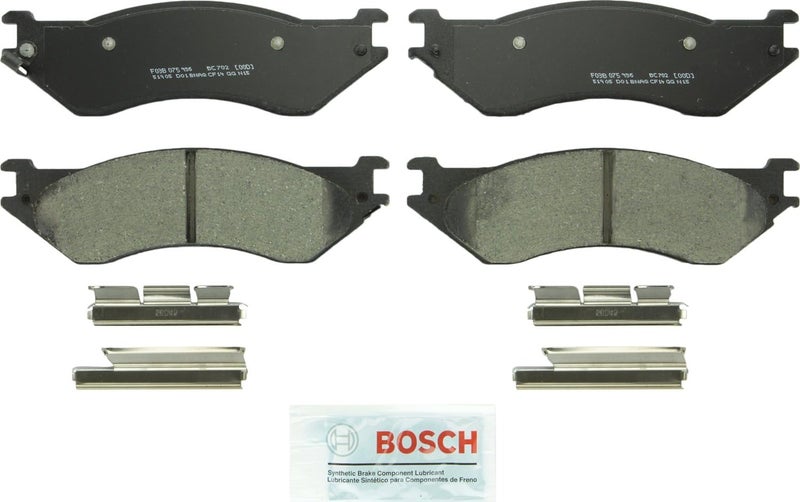 BOSCH BC702 QuietCast Premium Ceramic Disc Brake Pad Set for Ford and Lincoln