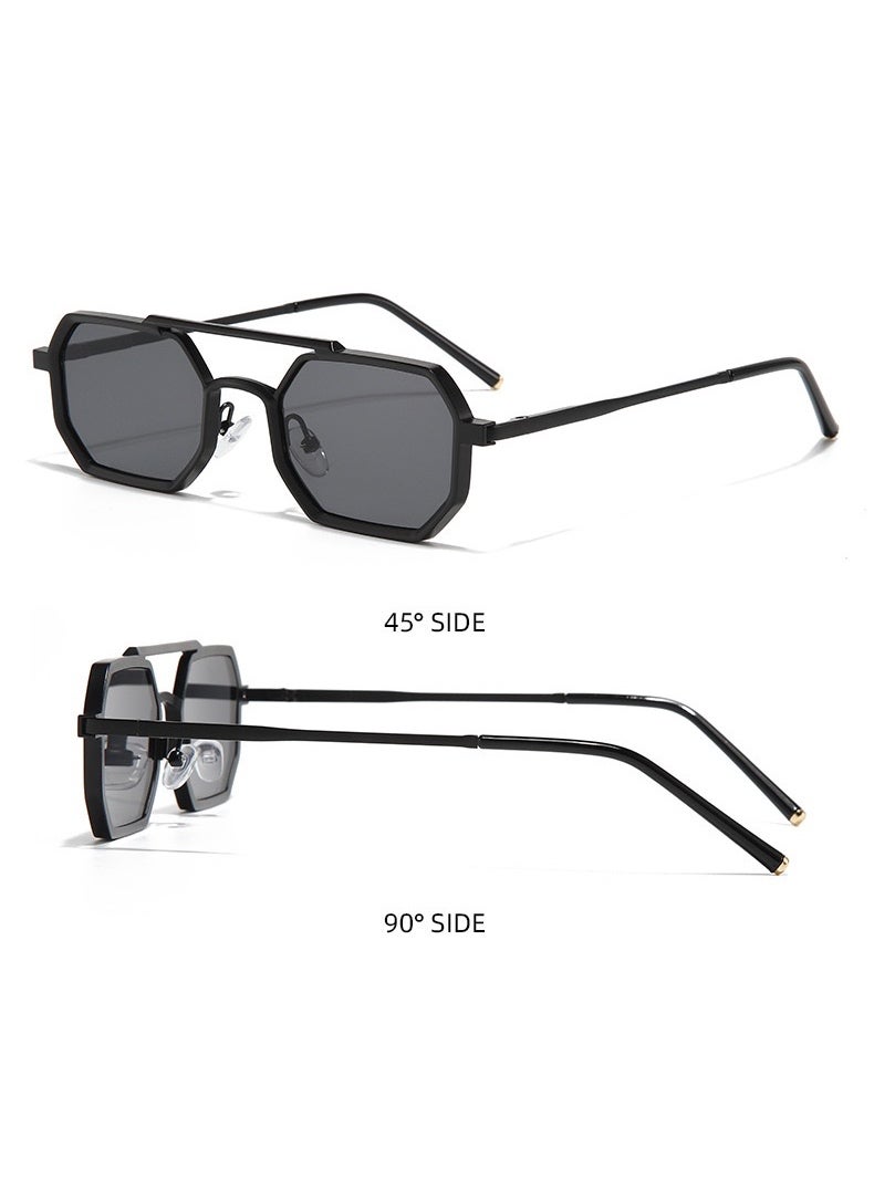 ريتي نظارة شمسية رجالي ونسائي بإطار معدني أنيق وعدسات مستقطبة مع حماية من الأشعة فوق البنفسجية | نظارات موضة فاخرة للقيادة والسفر والرحلات والأنشطة الخارجية | تصميم عصري وخفيف الوزن - Image 4