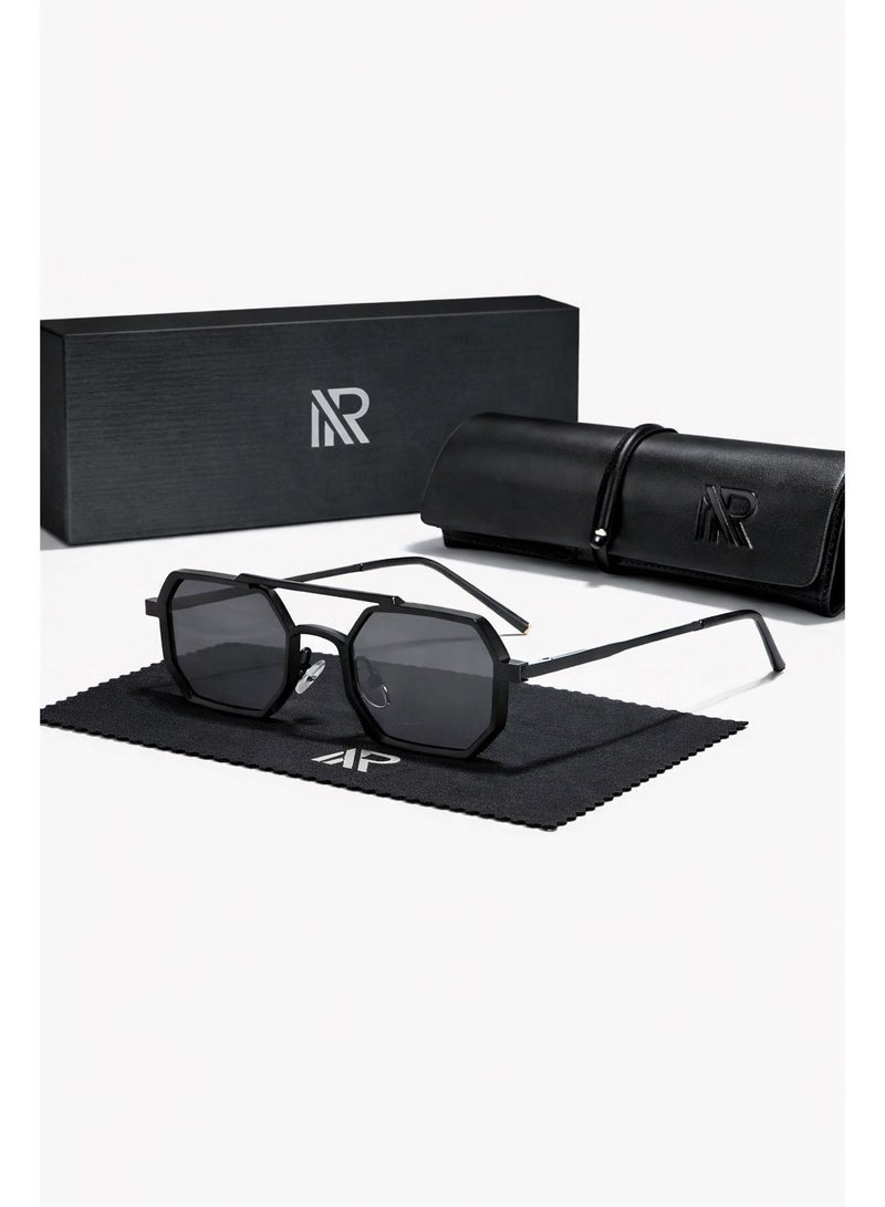 ريتي نظارة شمسية رجالي ونسائي بإطار معدني أنيق وعدسات مستقطبة مع حماية من الأشعة فوق البنفسجية | نظارات موضة فاخرة للقيادة والسفر والرحلات والأنشطة الخارجية | تصميم عصري وخفيف الوزن - Image 1