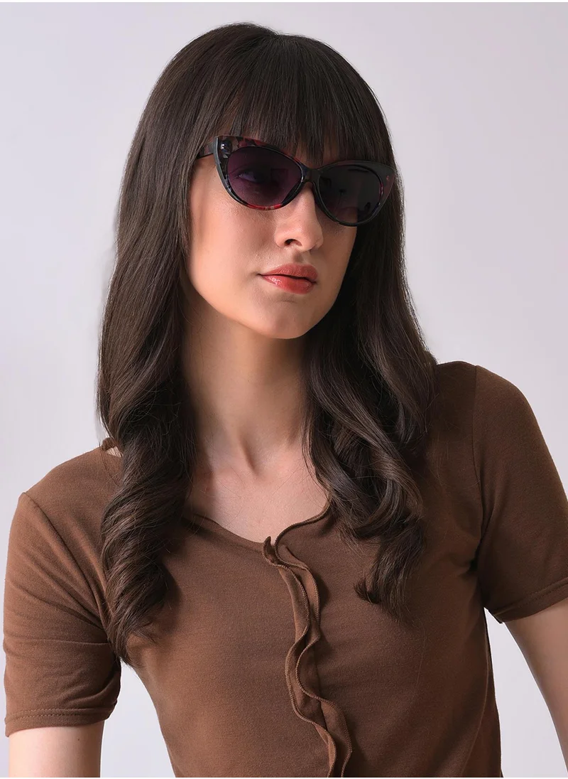صوص هاوت Black Lens Black Cateye Sunglasses