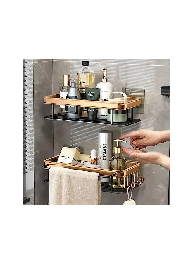 Raxoom Tier Shower Caddy Shelf, No Need for Punching Bathroom Storage Rack, Bathroom Restroom Sink, Wall Mounted Storage Rack - Image 4