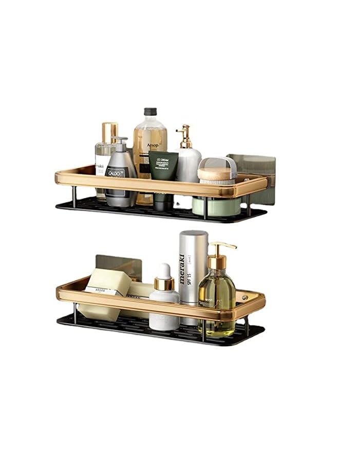 Raxoom Tier Shower Caddy Shelf, No Need for Punching Bathroom Storage Rack, Bathroom Restroom Sink, Wall Mounted Storage Rack - Image 3