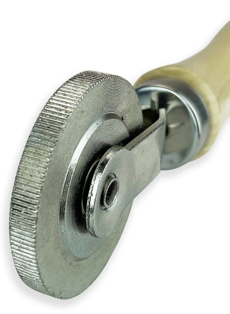 Rema Tip Top Wood Handle Corrugated Stitcher Ball Bearing (2in)  - Image 1