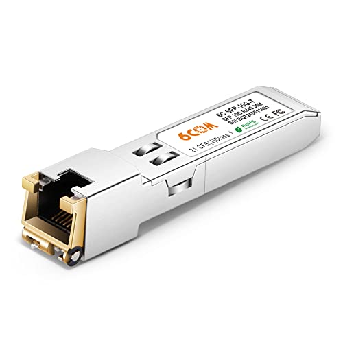 6COM 10G SFP+ RJ45 Copper Transceiver, 10GBase-T Module Cat6a/7, for Juniper QFX-SFP-10GE-T EX-SFP-10GE-T SRX-SFP-10GE-T, Other Open Switches, up to 30m - Image 1