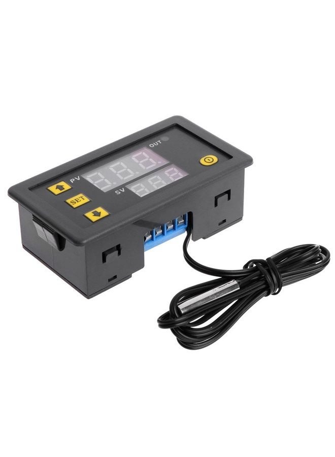 High-precision Microcomputer Intelligent Digital Display Switch Thermostat, Style:12V Power Supply(Red Display)  - Image 3