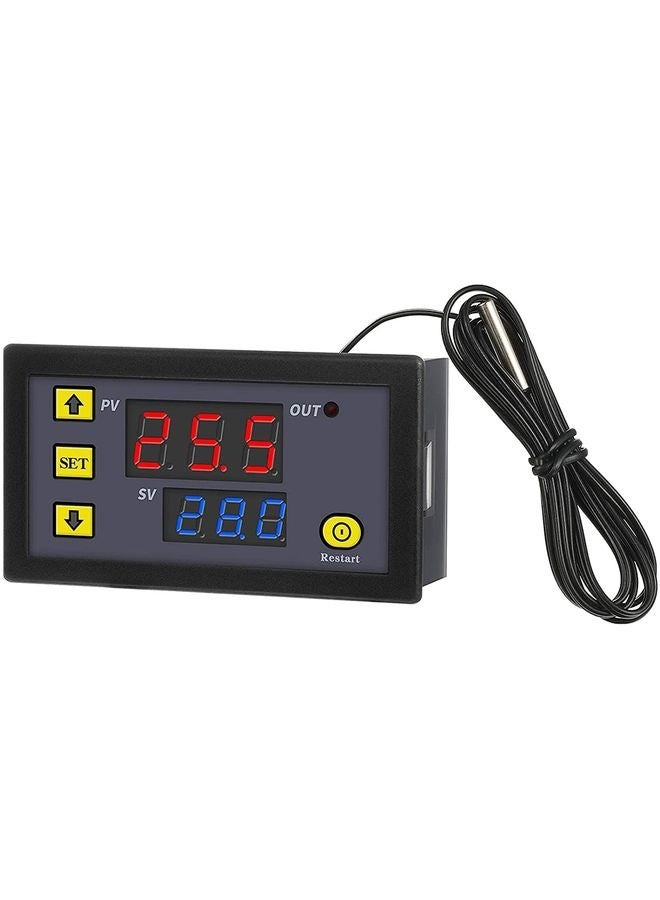 High-precision Microcomputer Intelligent Digital Display Switch Thermostat, Style:12V Power Supply(Red Display)  - Image 2
