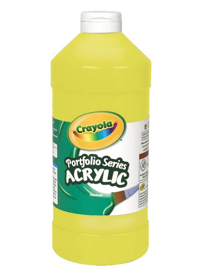 Crayola Acrylic Paint Brilliant Yellow Kids Paint 16Oz - Image 2
