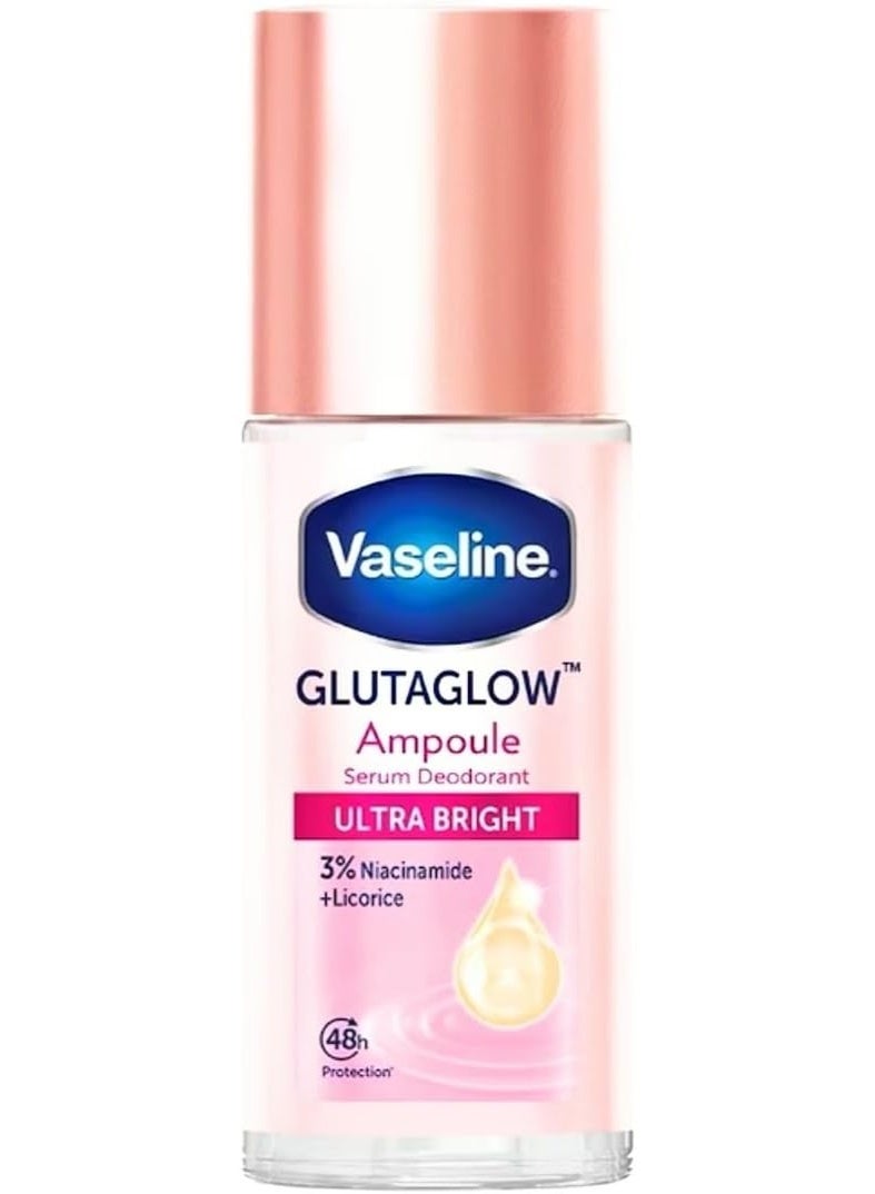 Vaseline Gluta Glow Ultra Bright 45ml Deodorant Ampoule for skin lightening and sweat reduction with a refreshing scent (2 pieces) - Image 5