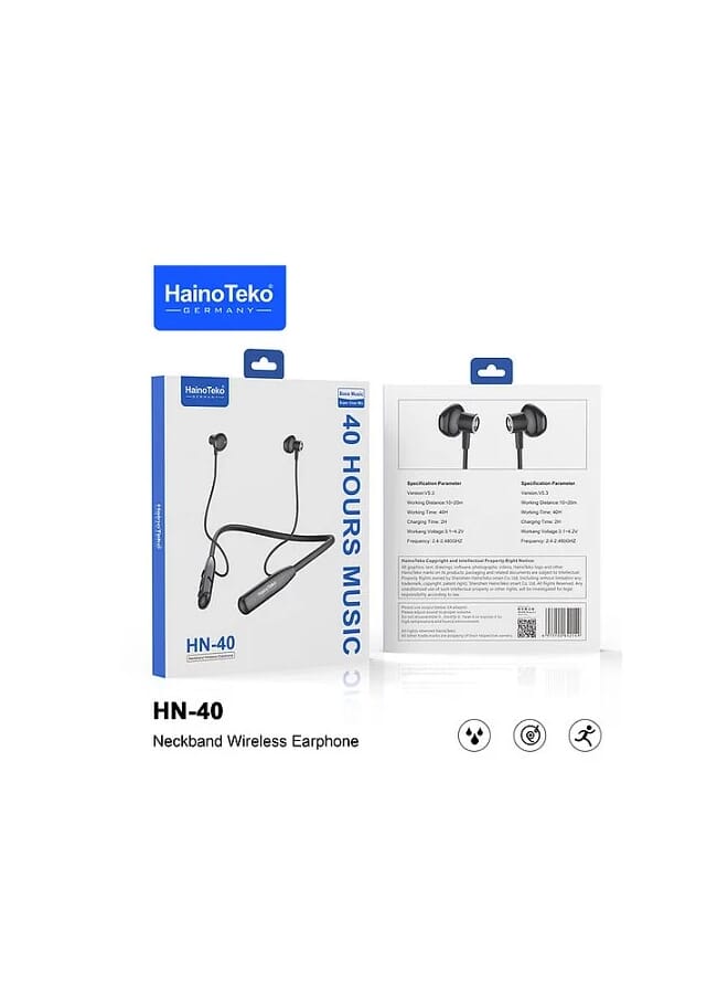 Haino Teko Haino Teko Germany HN 40 Neckband Wireless Bluetooth Earphone with Super Clear Mic and 40 Hours Music - Image 3