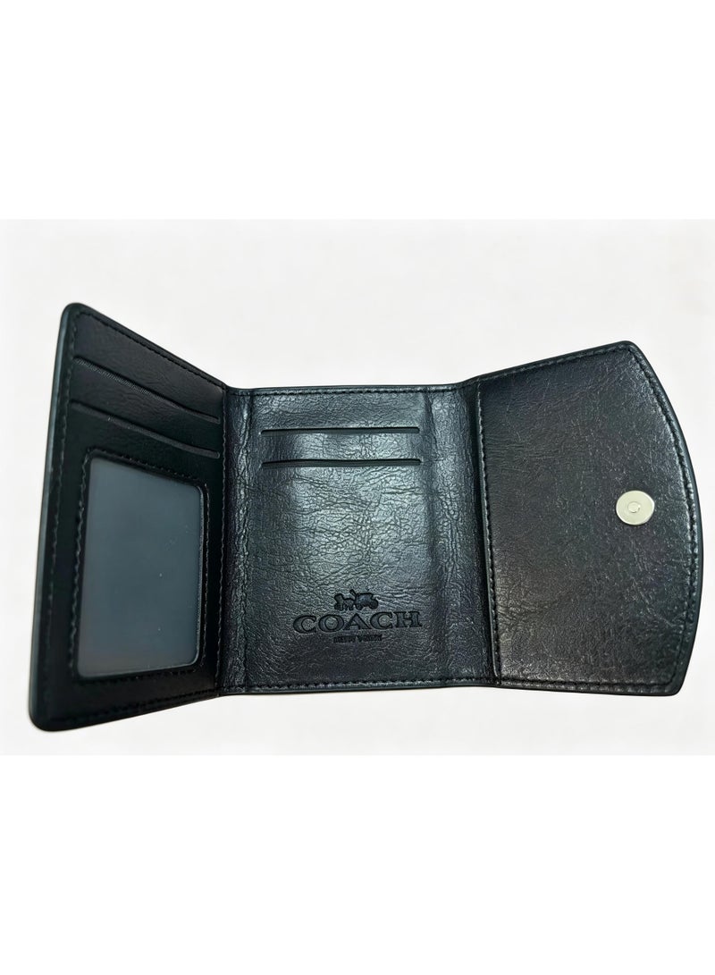 coachoutlet Coach Signature Coated Canvas Mini Wallet / Card Holder in Charcoal - Image 3
