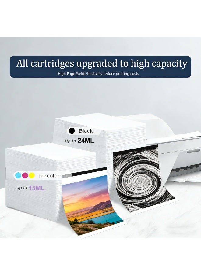خراطيش حبر 655 655XL لطرازات CZ109AE CZ110AE CZ111AE CZ112AE بديل لطابعات HP Deskjet 3525 4615 4625 5525 6520 6525 CZ283C 4625 (مجموعة من 4) - Image 4