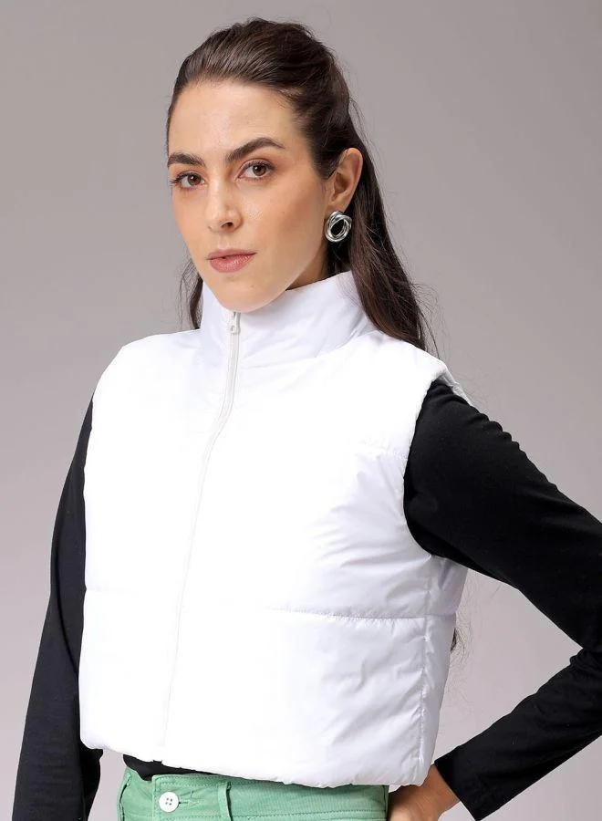 Freehand  Women Regular Fit Solid Quilted Jacket for Women | Best Price UAE