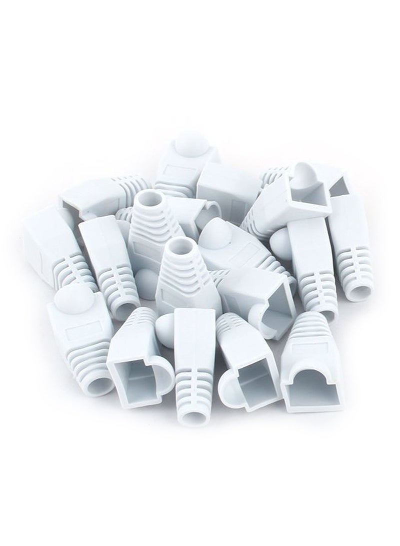 RJ45 Adapter Cap for 6mm Ethernet Network Cable Connector Plugs Cover Mini Protective Crystal  100 Pcs  - Image 1
