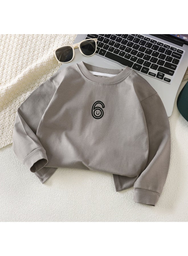 Children's Pure Cotton Base Layer Long-sleeve Autumn New Boys' Tops Girls' Base Layer Shirts Baby T-shirts Children's Clothing